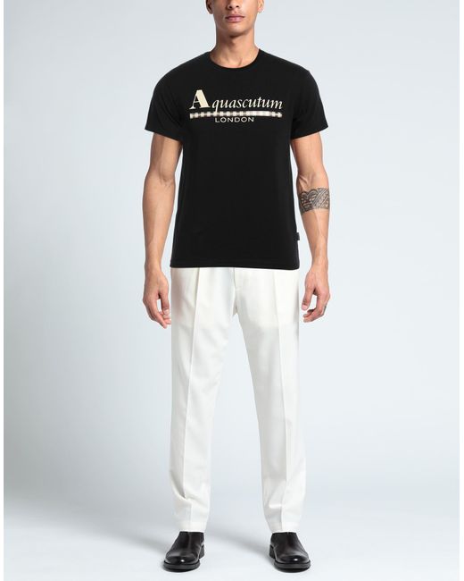 Aquascutum Black T-shirt for men