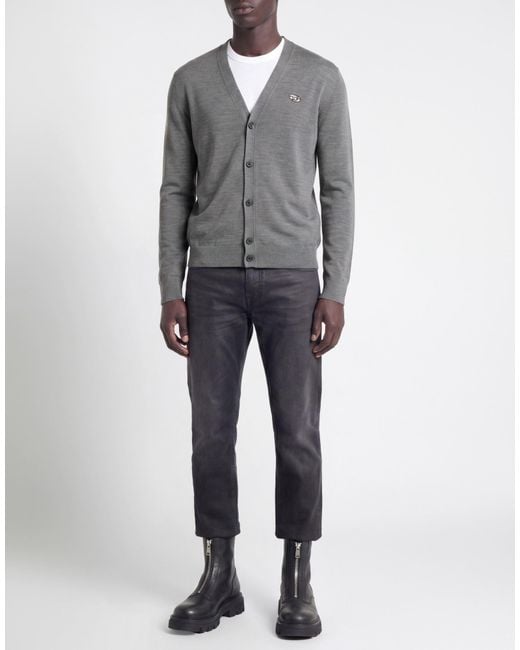 DIESEL Gray Cardigan for men