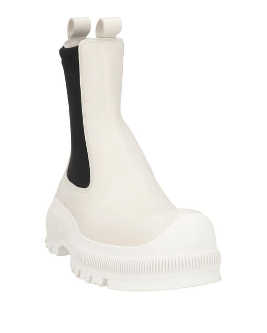 Jil Sander White Ankle Boots