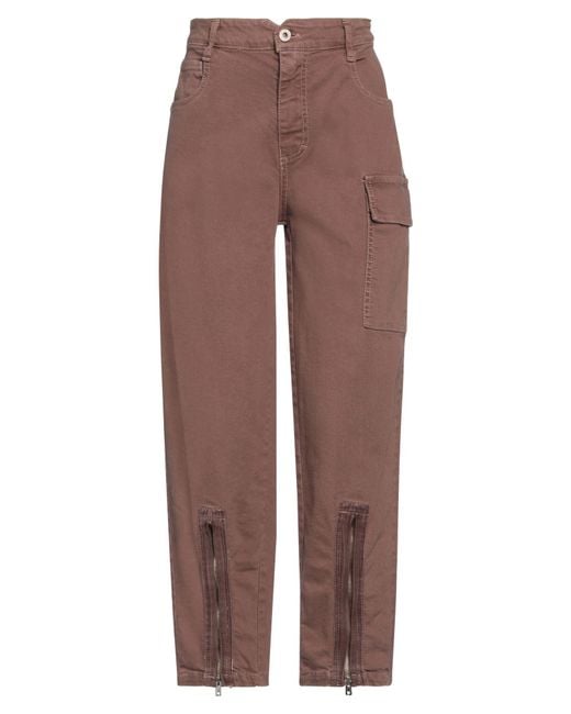 Please Brown Jeans Cotton, Elastane