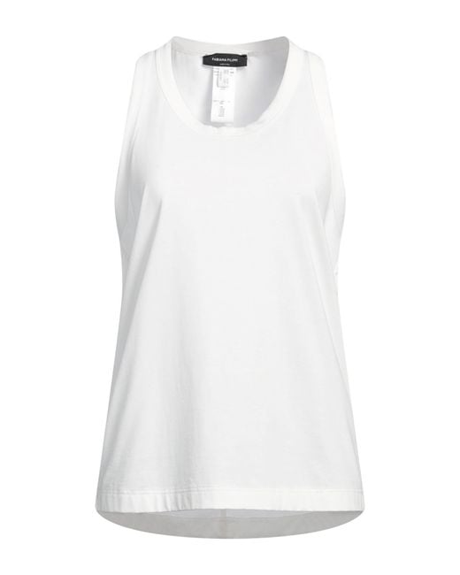 Fabiana Filippi White Ivory Top Cotton, Viscose