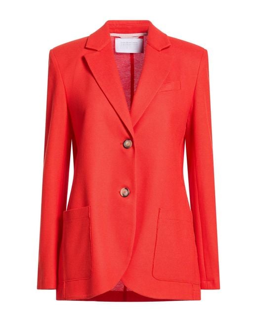 Harris Wharf London Red Blazer Cotton