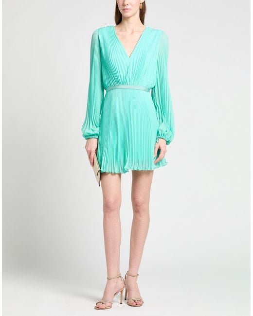 Max Mara Blue Mini Dress Polyester