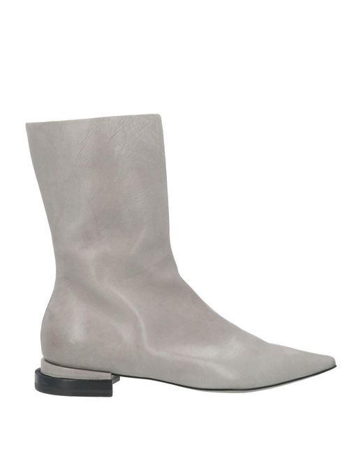 Malloni Gray Ankle Boots