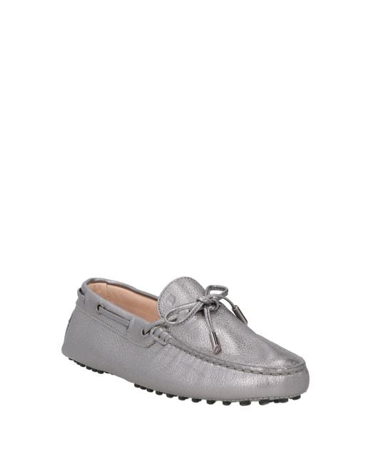 Tod's Gray Loafers Leather