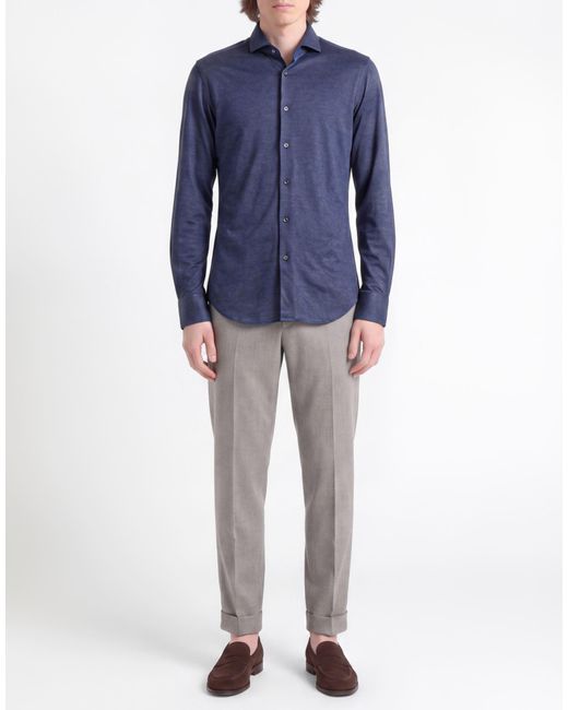 Xacus Blue Midnight Shirt Cotton, Lyocell for men