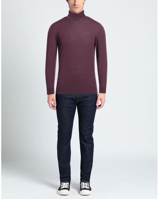 Drumohr Purple Turtleneck for men