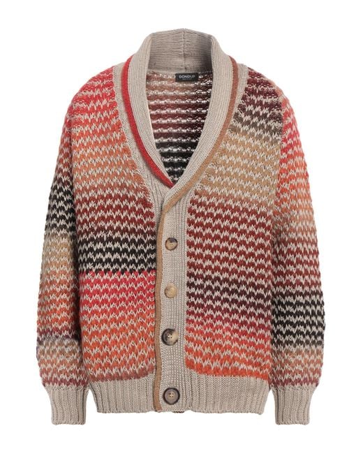 Dondup Red Cardigan Cotton, Wool, Acrylic, Polyamide, Alpaca Wool for men