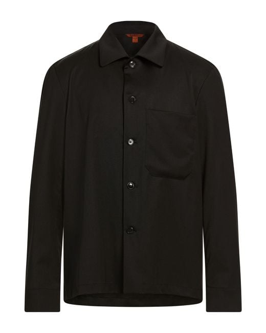 Barena Black Shirt Virgin Wool, Elastane for men