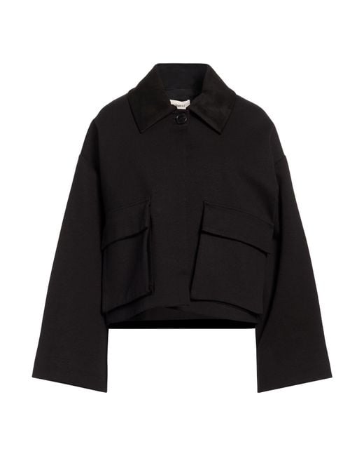 MEIMEIJ Black Jacket Viscose, Polyamide, Elastane