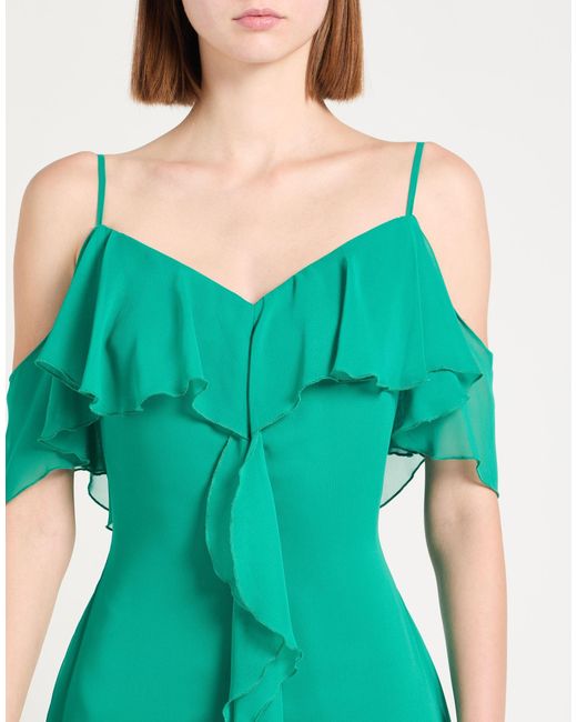 Vera Wang Green Maxi Dress Polyester