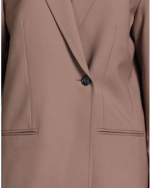 Helmut Lang Brown Blazer Polyester, Virgin Wool, Elastane