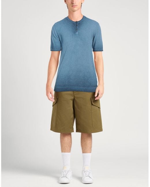 Alpha Studio Blue Sweater Cotton for men