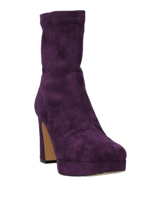 Emanuélle Vee Purple Ankle Boots