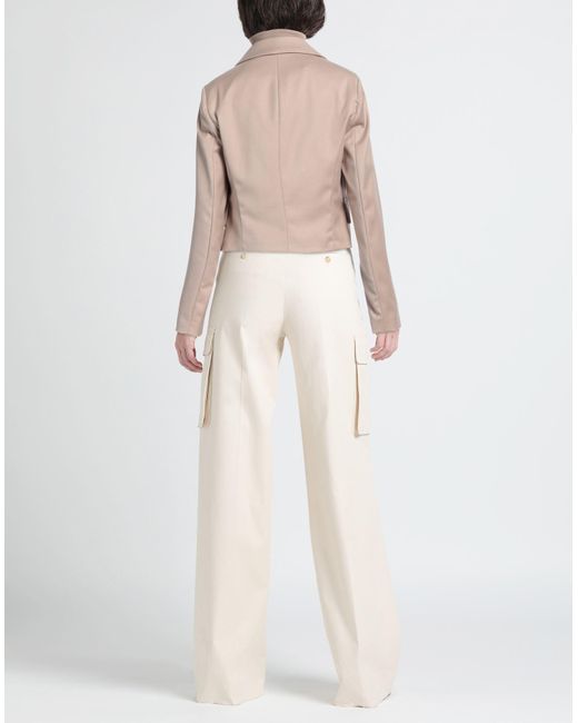 Please Natural Sand Blazer Polyester, Viscose, Elastane