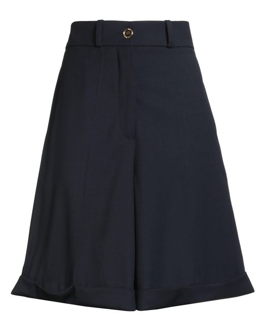 Patou Blue Midnight Shorts & Bermuda Shorts Virgin Wool, Elastane