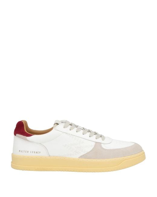 Moaconcept White Light Sneakers Leather, Textile Fibers for men