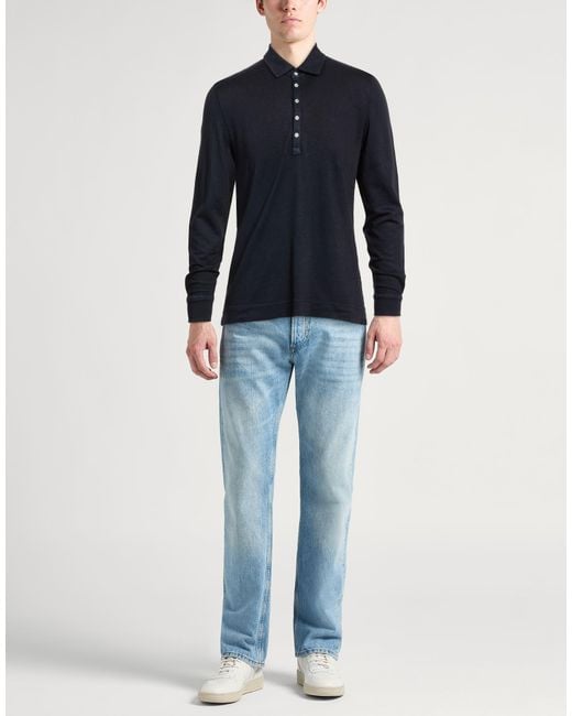 Massimo Alba Blue Polo Shirts for men