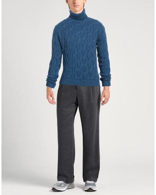 Zanone Blue Turtleneck for men