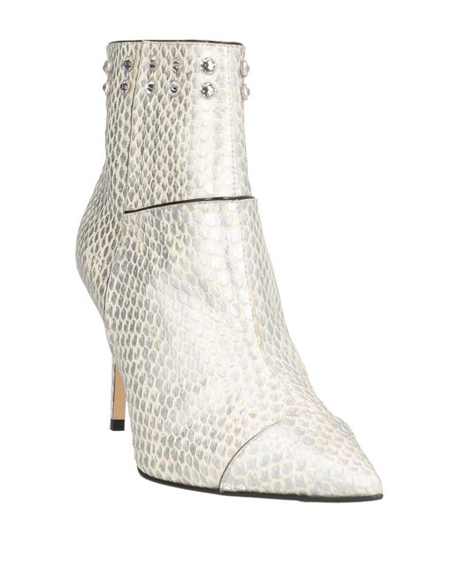 Giorgio Fabiani White Ankle Boots Leather