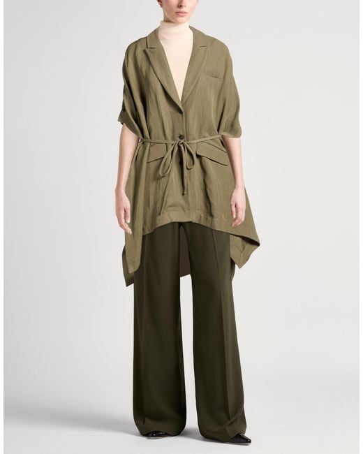 Masnada Green Overcoat & Trench Coat