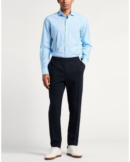 Alessandro Gherardi Blue Azure Shirt Cotton, Linen for men
