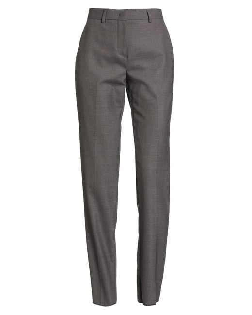 Brian Dales Gray Pants Polyester, Wool, Elastane