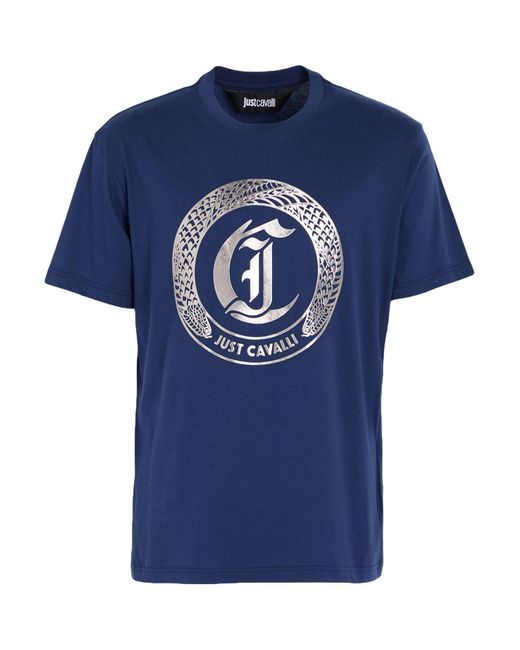Just Cavalli Blue T-Shirts for men