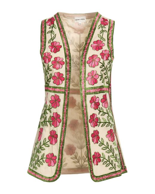 Antik Batik Natural Waistcoat