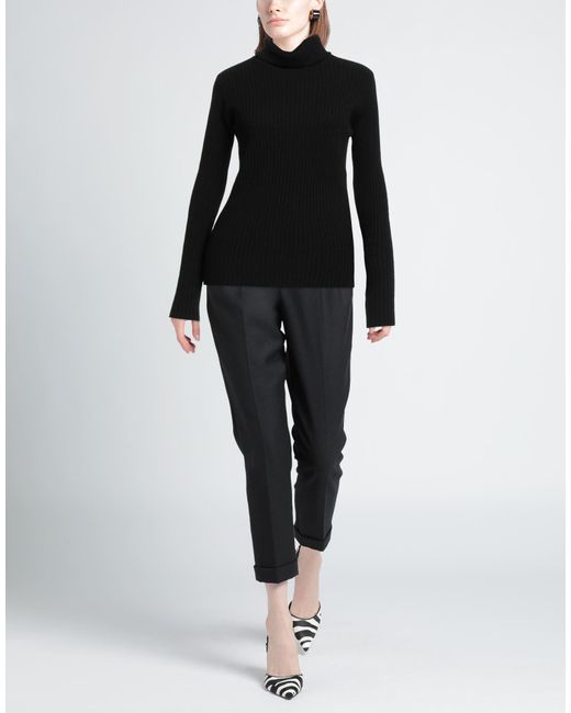 N.O.W. ANDREA ROSATI CASHMERE Black Turtleneck Cashmere, Wool, Viscose, Nylon