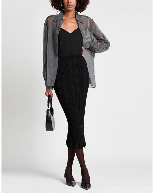 Simone Rocha Black Midi Skirt Viscose, Polyester