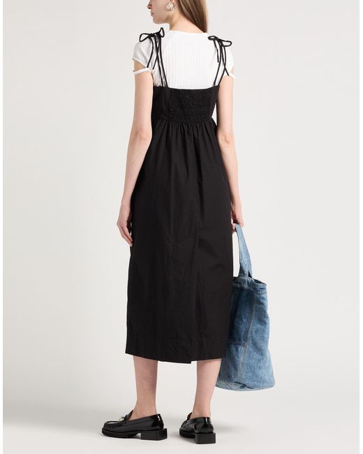 Ganni Black Midi-Kleid