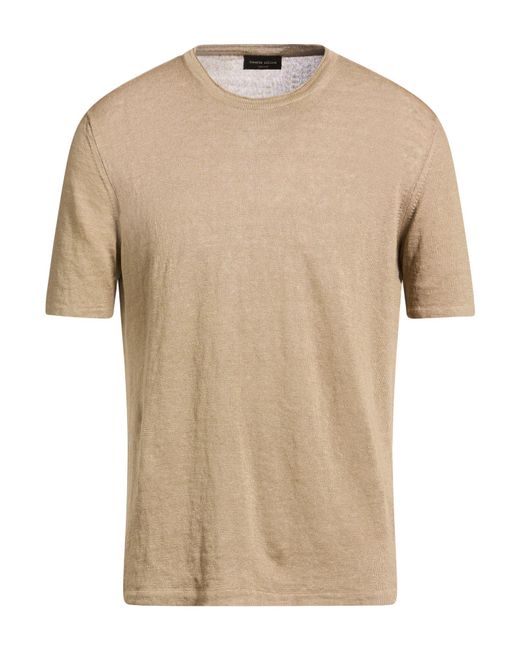 Roberto Collina Natural Sand Sweater Linen for men