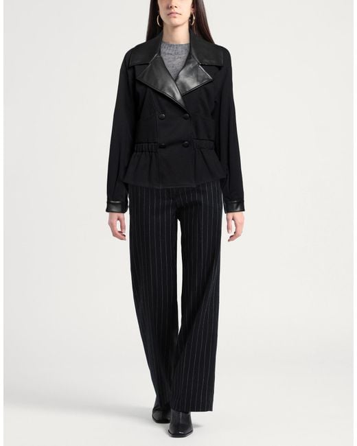 Exte Black Blazer Viscose, Nylon, Elastane, Polyurethane, Polyester
