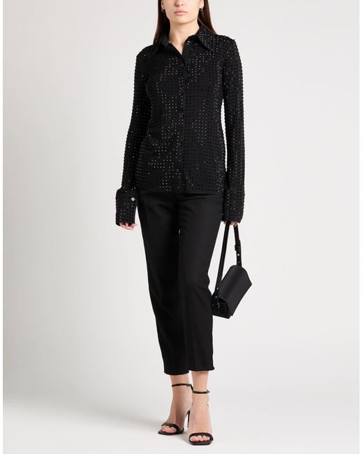Sportmax Black Shirt Polyester, Virgin Wool
