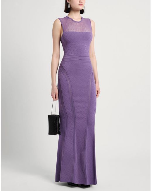 Elisabetta Franchi Purple Maxi Dress