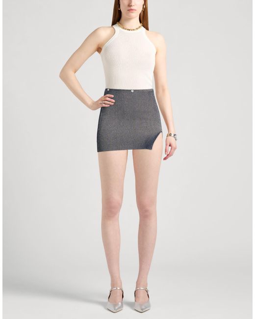 Holzweiler Gray Mini Skirt Viscose, Polyester