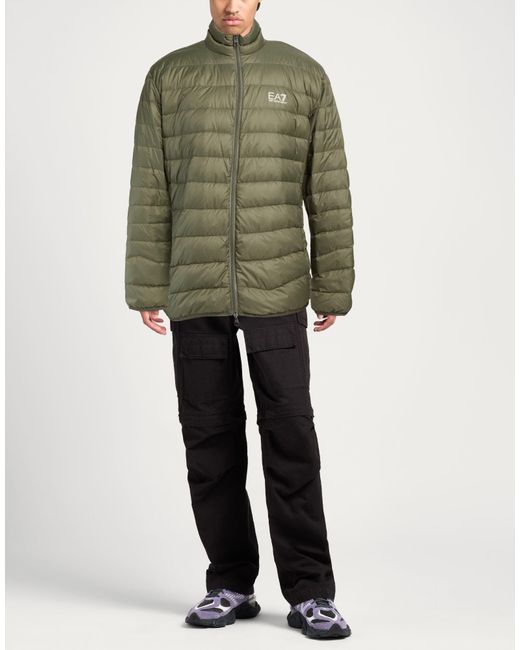 EA7 Green Puffers for men