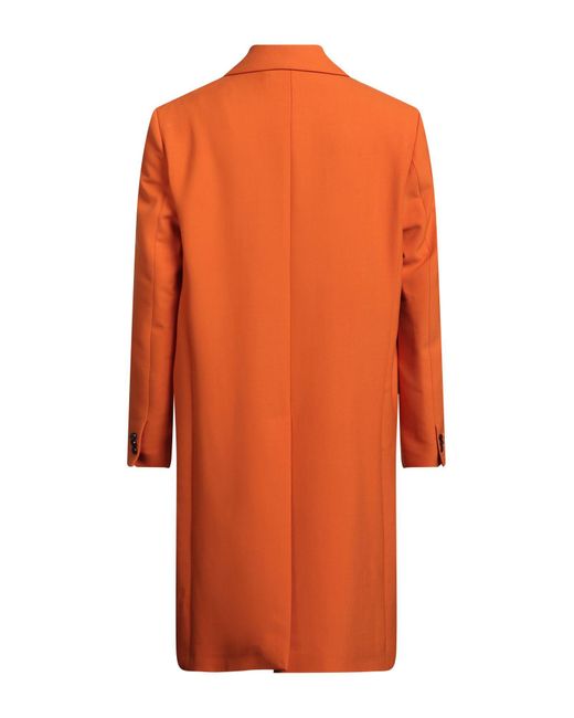 Marni Orange Overcoat & Trench Coat Polyester, Virgin Wool, Elastane, Polyamide for men