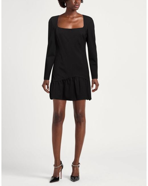 Pinko Black Mini Dress Viscose, Nylon, Elastane