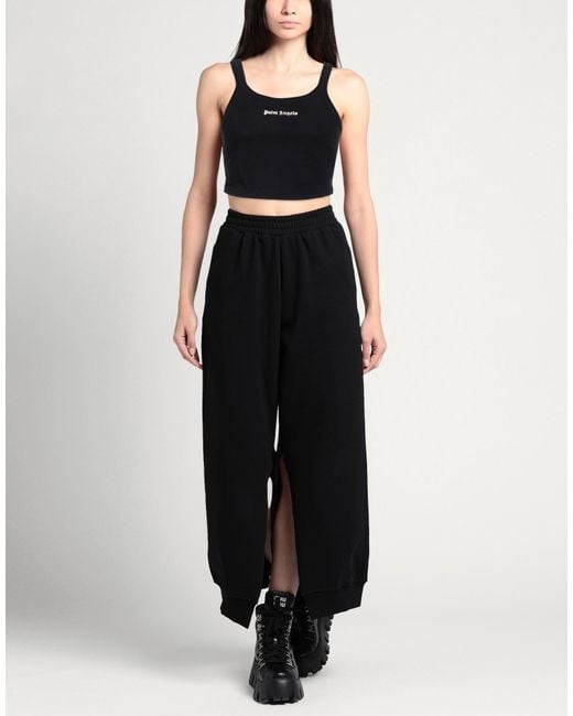 Palm Angels Black Tank Top Cotton, Polyester