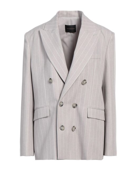 ANDAMANE Gray Light Blazer Polyester, Viscose