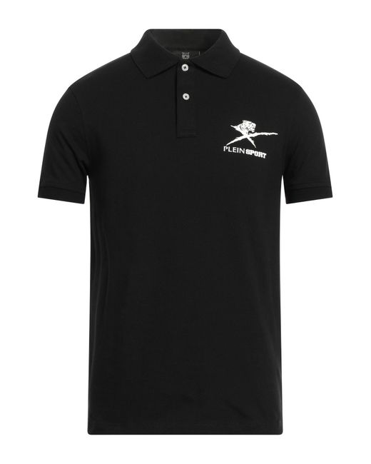 Philipp Plein Black Polo Shirt for men
