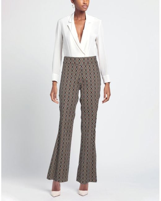 Jijil Gray Pants Cotton, Elastane
