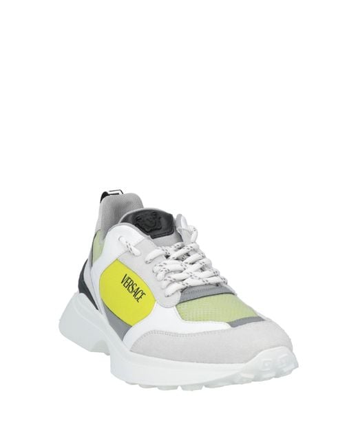 Versace Multicolor Sneakers Calfskin, Textile Fibers for men