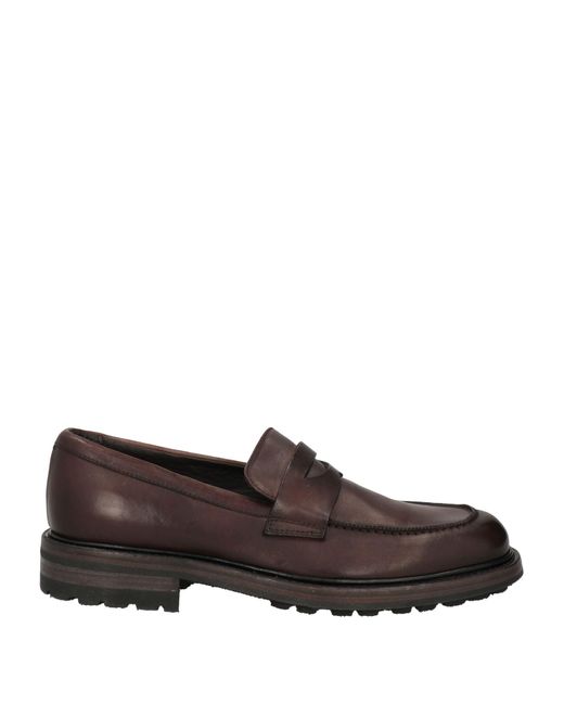 Pantanetti Brown Dark Loafers Leather