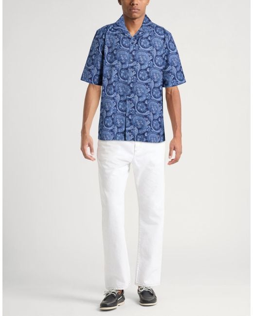 Brunello Cucinelli Blue Shirt Cotton for men
