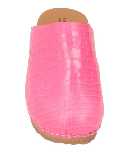 FIGURE DECORATIVE Pink Mules & Clogs Leather