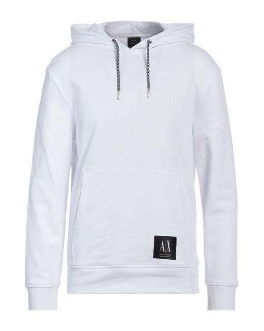 ARMANI EXCHANGE White Sweatshirt Cotton, Elastane for men