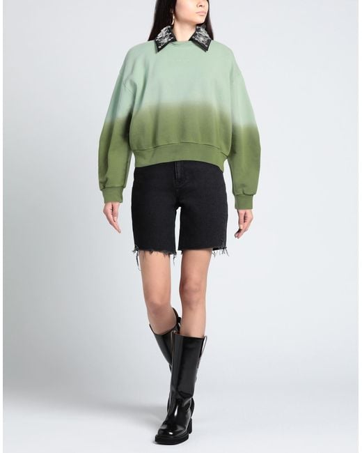 DES_PHEMMES Green Light Sweatshirt Cotton, Polyester